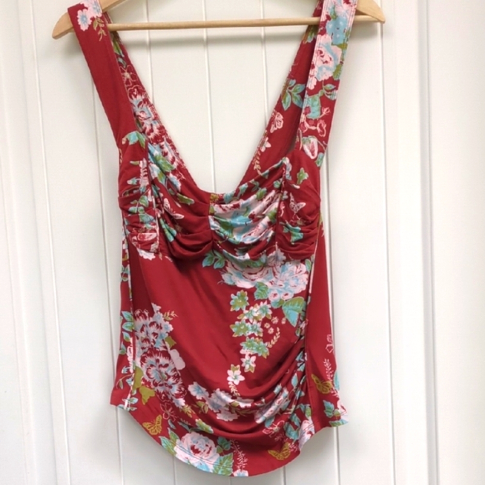 Free People Ginger Snap Crossback Floral NWOT Top